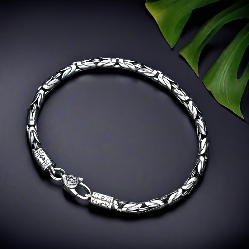 

Cool And Style Men's 925 Sterling Silver Bracelet, 7.87 Inch, No Plating, 15g Solid Silver Chain – Ideal Boyfriend's Gift