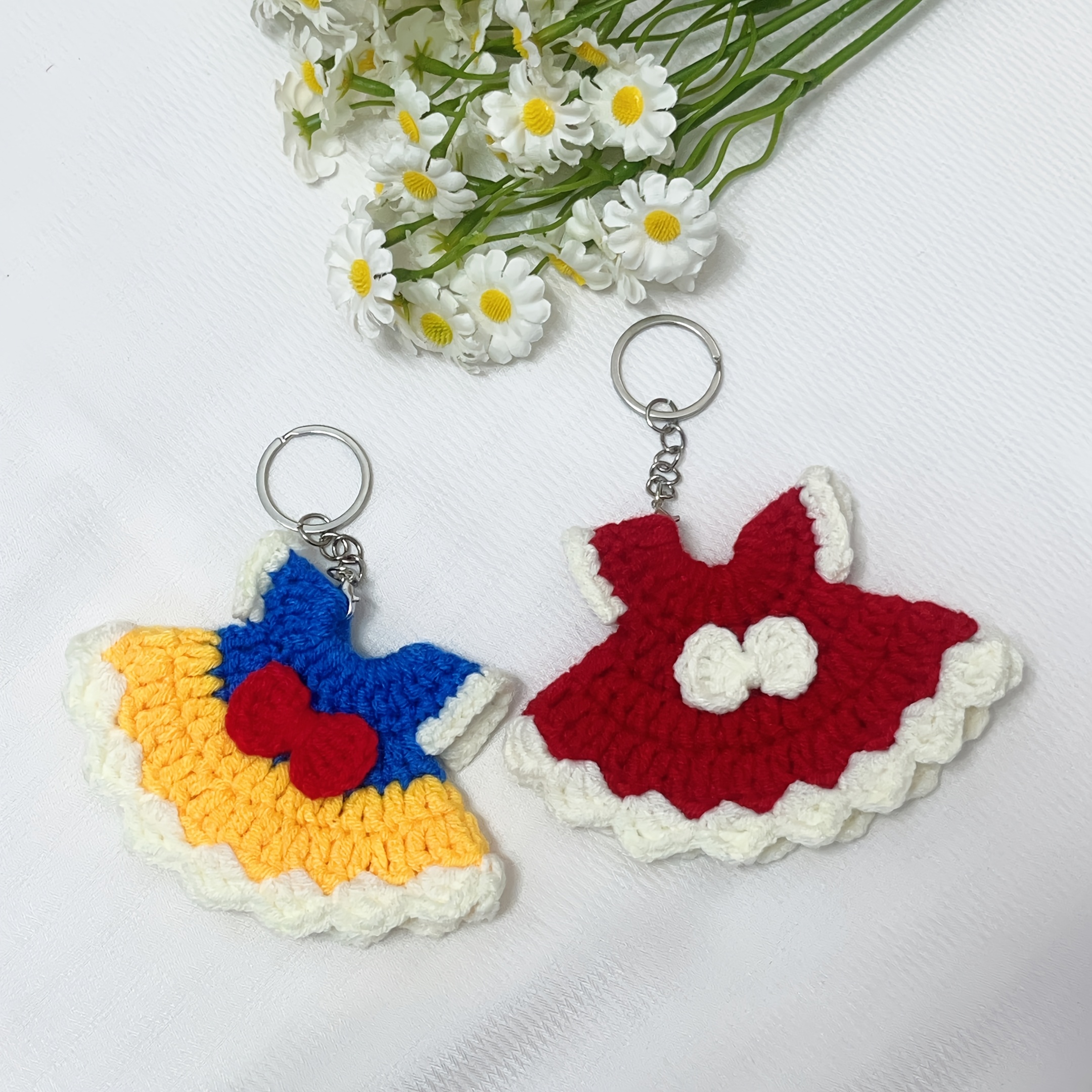 crochet dress keychain crochet mini dress keychain Shop Beautiful Keychain Gift for New Parents