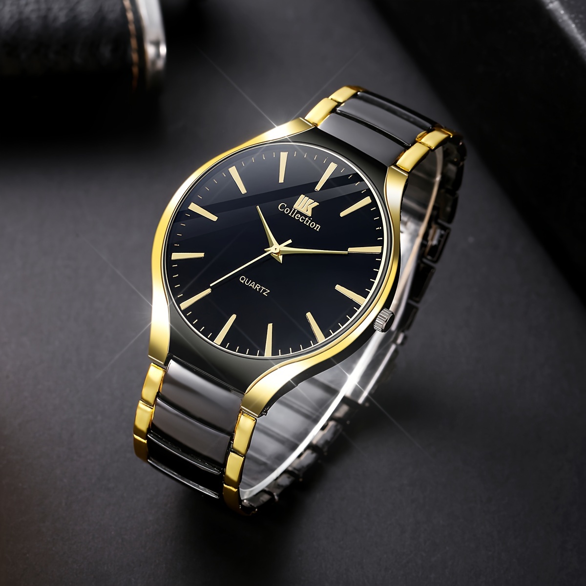 Relojes negros de negocios clásicos a la moda para Hombre, Relojes