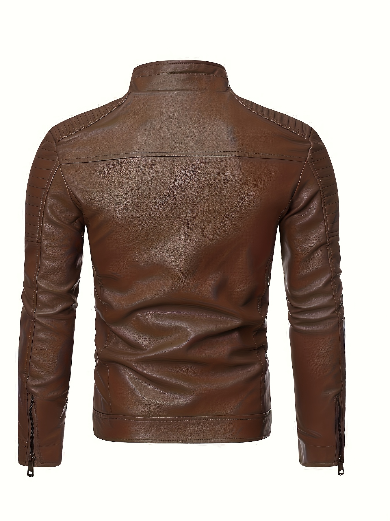 edgy black quilted biker jacket for men stand collar motorcycle outerwear mens black biker jacket casual stand collar   fit motorcycle coat for streetwear