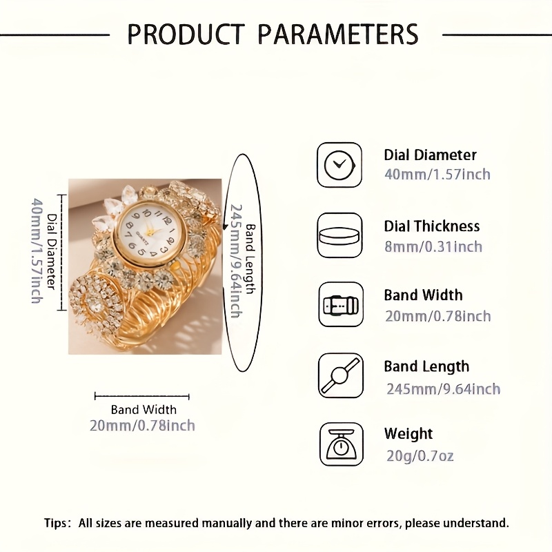 fashionable elegant womens quartz bracelet watch heart shaped   inlaid cute gift for her Product details 3