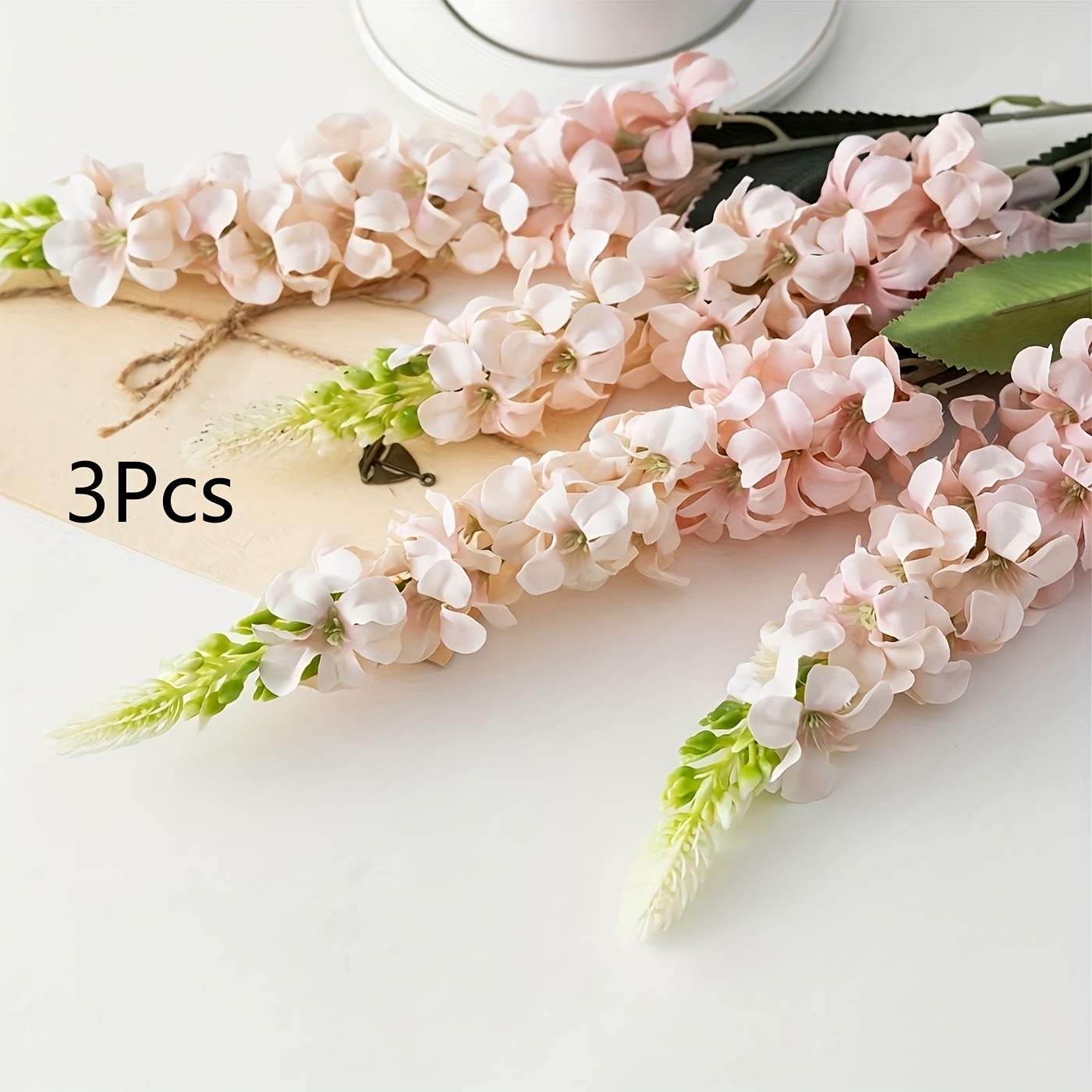 Image of 3pcs Pink Snapdragon Artificial Flowers Artificial Flowers Long Stem Hyacinth Fake Flowers For Wedding Home Outdoor Party Floral Arrangement Centerpiece Table Decoration (pink)