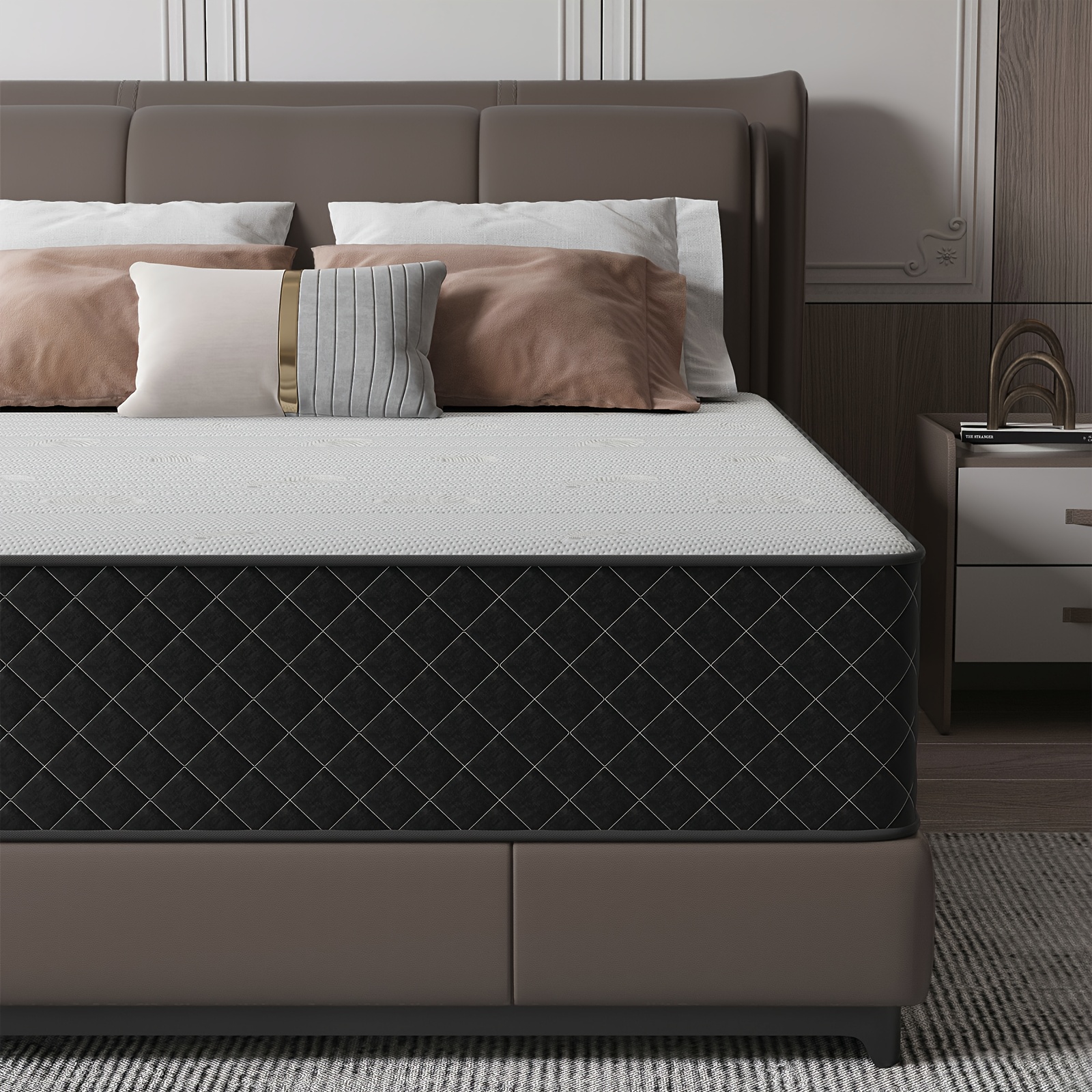 TEMU Матрак 140 x 200 см - Твърдост H3 и Х4, Вътрешна пружинно-хибридна памет на формата за максимально поддържане, облекчаване от притискания.