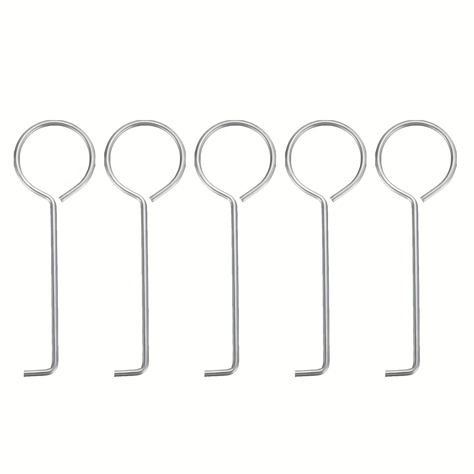Image of Set Of 5 Hooks For Lifting Drain Keys, Designed For Floor Drains, Disassembly, And Made Of Stainless Steel For Pulling Drain Grates In Kitchens And Bathrooms