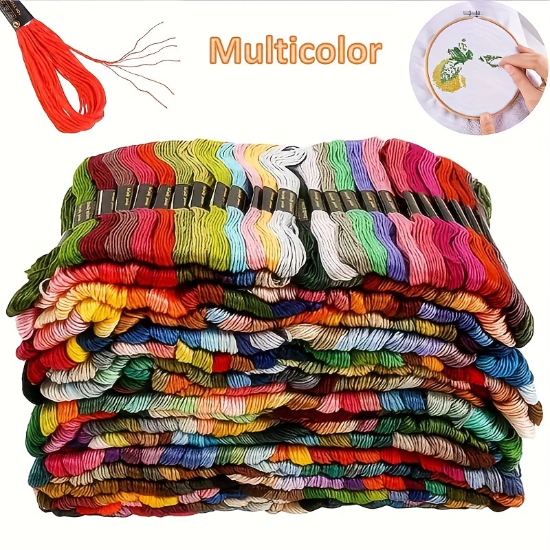 

Kit de Fils à Broder Premium - 12/24/36/50 Couleurs, Mélange de Coton pour Point de Croix & Projets de Couture