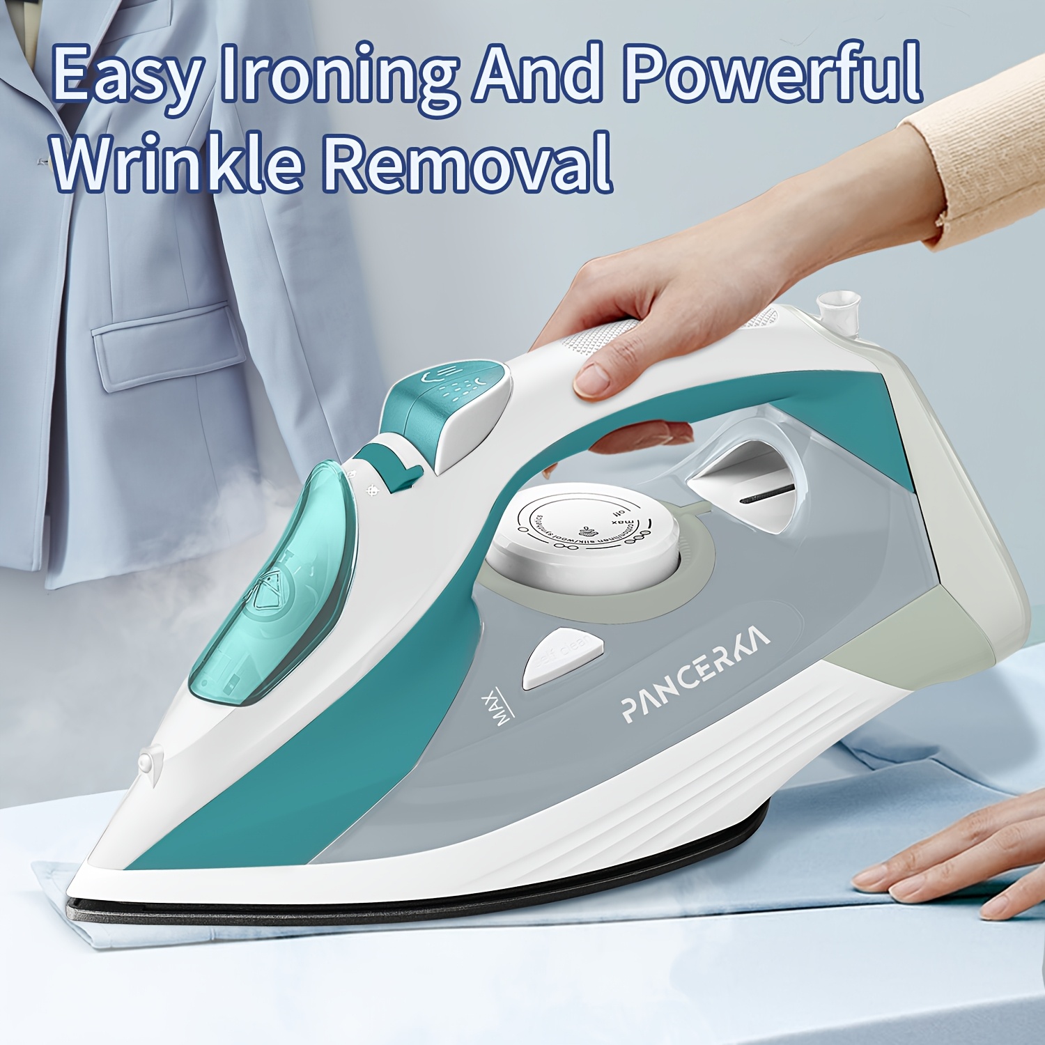 

Pancerka Self-cleaning Iron With Bottom, Retractable Cord, Powerful , Auto-off & Anti-drip - 1000w