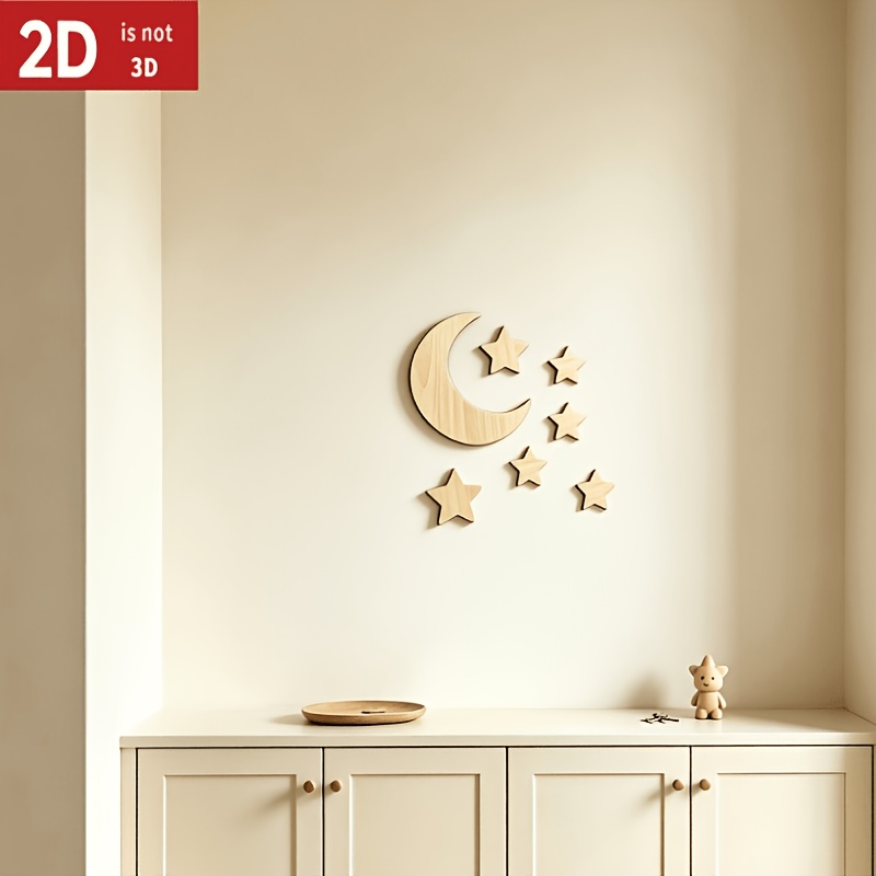 7pcs Creative Moon and Star Wall Decoration Set