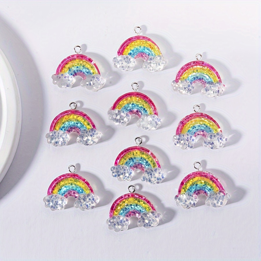 Image of New 10pcs Charms Resin Pendant For Women Girls Diy Necklace Earrings Jewelry Accessories