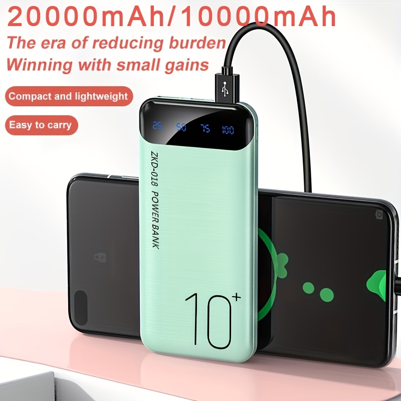 10 000 20 000mah high capacity pd qc dual fast charging 3 usb ports multi functional outdoor portable power     compatible with iphone   shockproof   compact travel emergency backup power bank