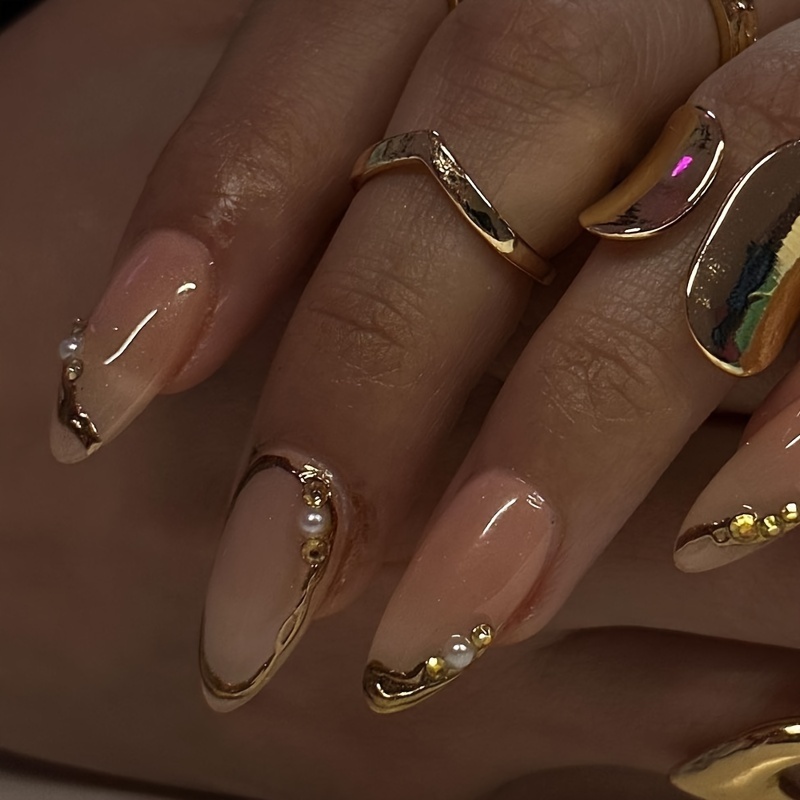 

24pcs French Tip Shaped -on , Length, Fake Set