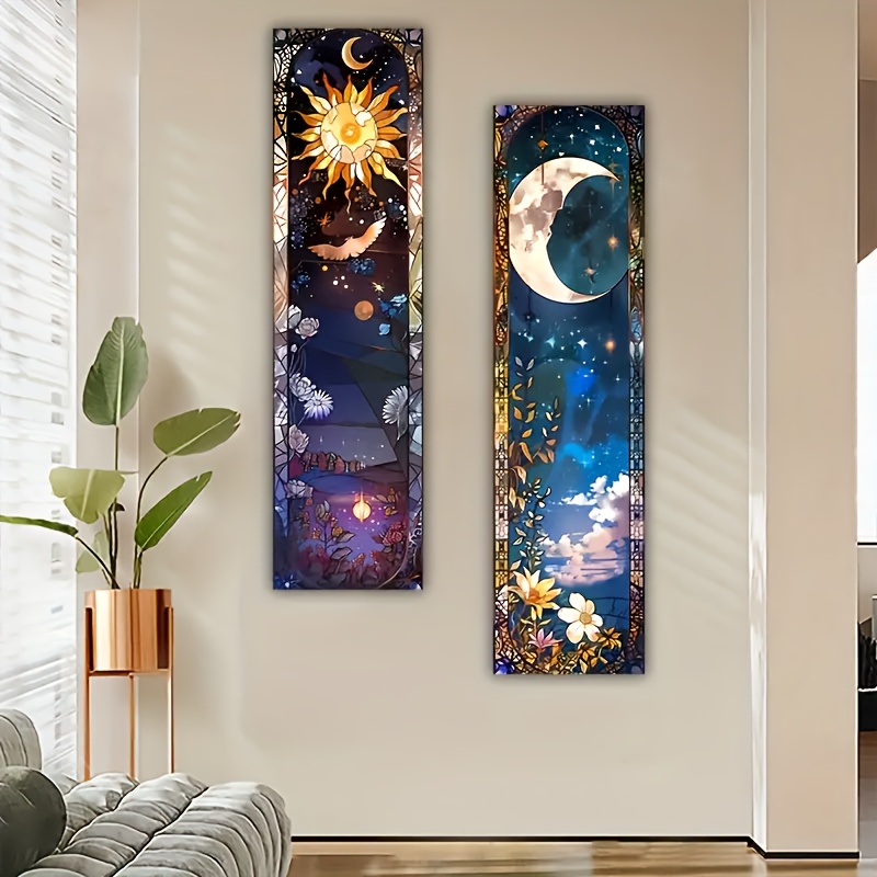 Sun And Moon Yoga Tapestry Wall Hanging For Meditation Decor_voghion.com