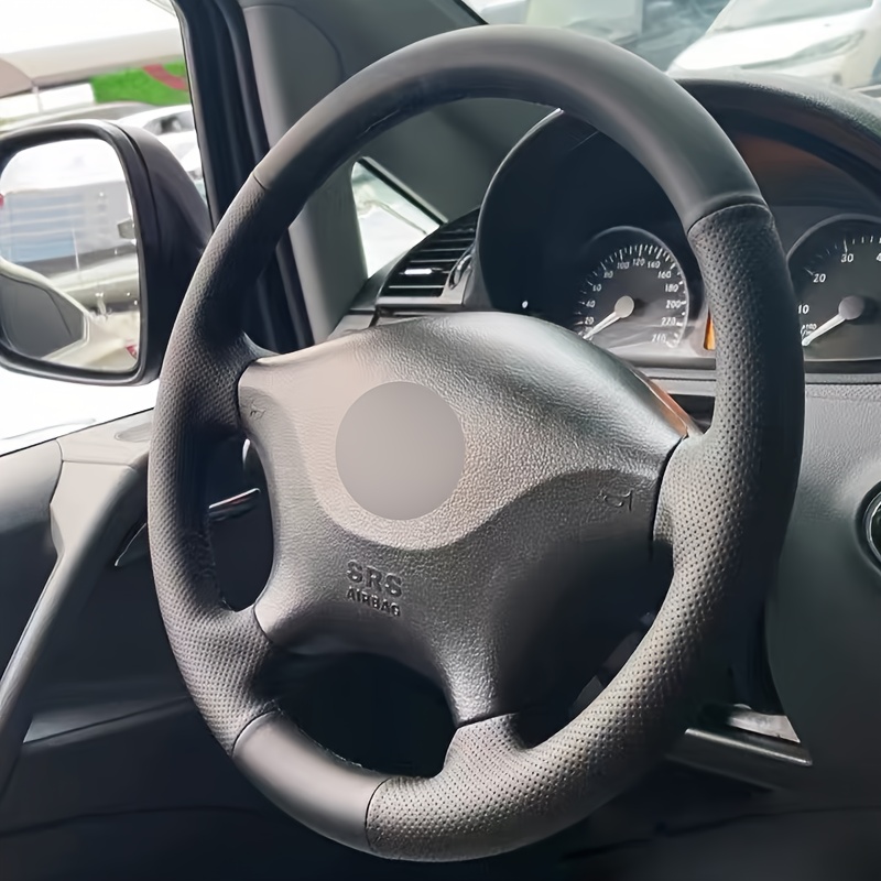 E-shop Handgenähtes Lenkradbezug Auto-Spezifisch Ultra-Faser Leder Bequemes Gefühl Alle Jahreszeiten für Mercedes-Benz