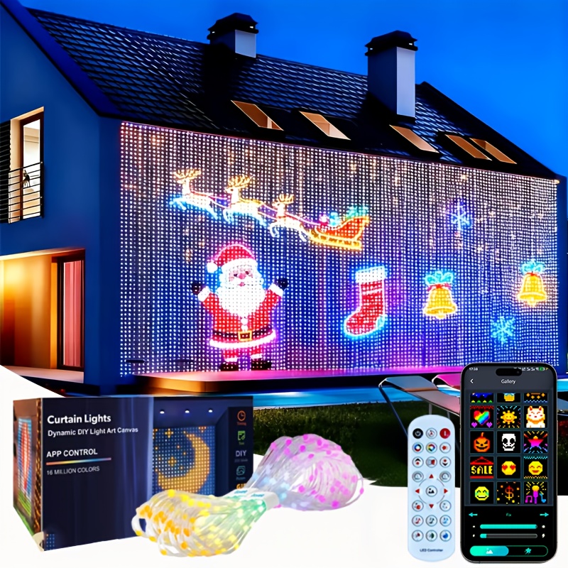 Smart LED Curtain Lights App Remote 400