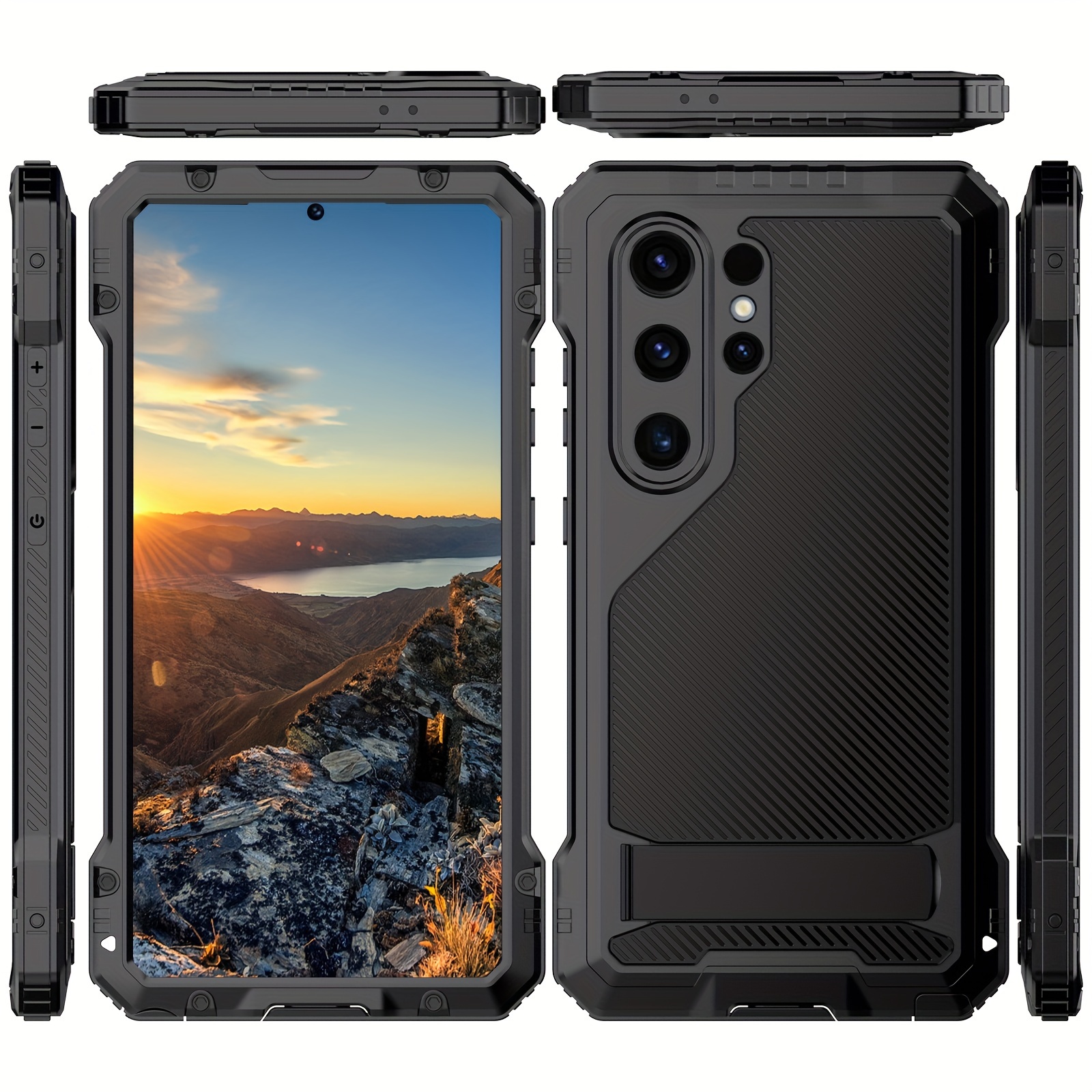 

Shockproof And Drop Resistant Heavy Duty Metal Protective Case S24 Ultra With And Lanyard Built In Screen Protector