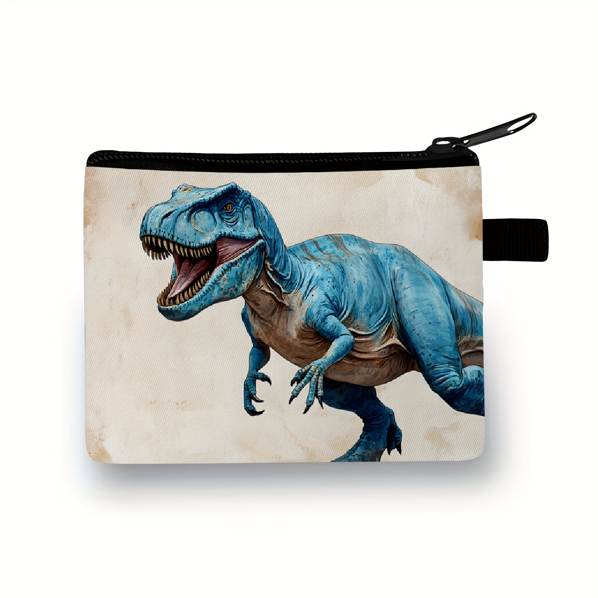 TEMU Dinosaur Coin Pouch, Lightweight Zipper Wallet Storage Bag, [printed Design-not Textured]