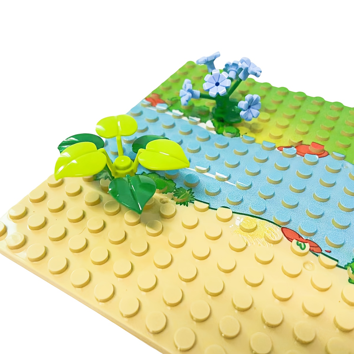 2pcs 16*16 Dots Printed Baseplate Building Blocks DIY Toys