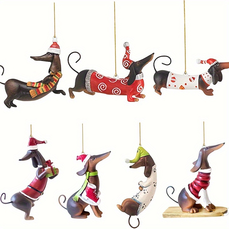 

7pcs Christmas Ornament Set - Decorations For , Car & , For Halloween, , And New 's - Dog- Hanging Ornaments