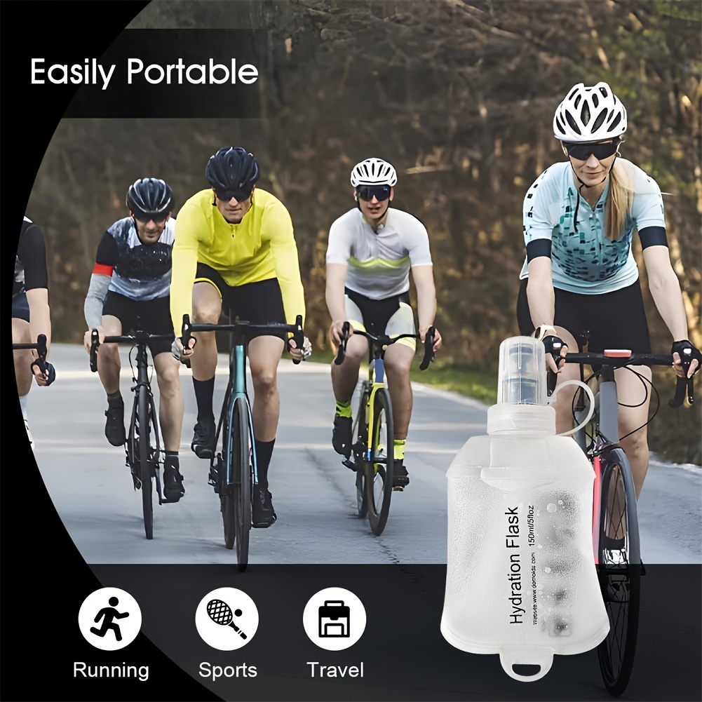 Gourde Souple Pliable En TPU - 150 Ml, Pour Sport, Randonnée, Vélo, Légère Et Pratique