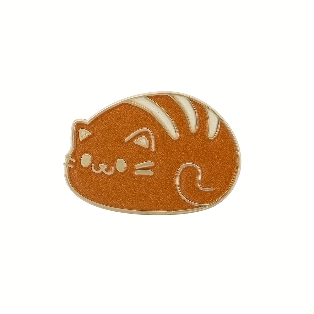 Cat Bread Enamel Pin for Fashion Accessories
