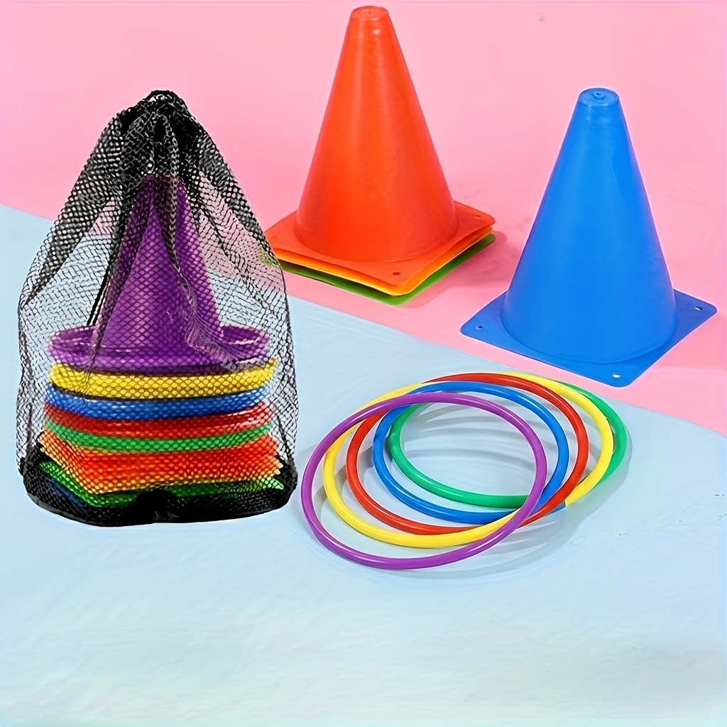 Colorful Ice Cream Tube Ring Throwing Game Set - Sensory Training And Fun Interactive Outdoor Sports Toys, Ice Cream Tube Throwing, Ring Throwing Toys