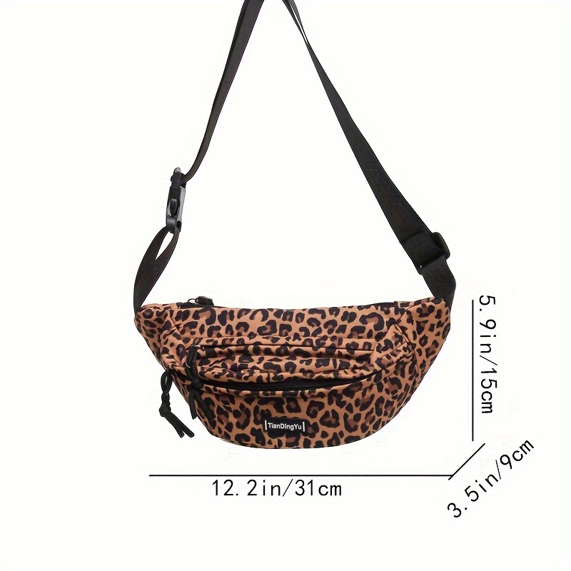 fashion leopard print womens waist street waist bag - Temu Norway