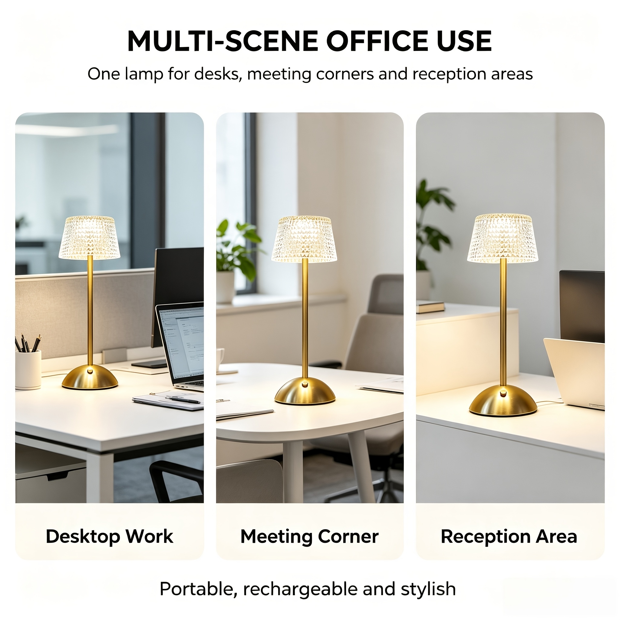 LED Touch-Control Desk Lamp with 3 Color Temperatures