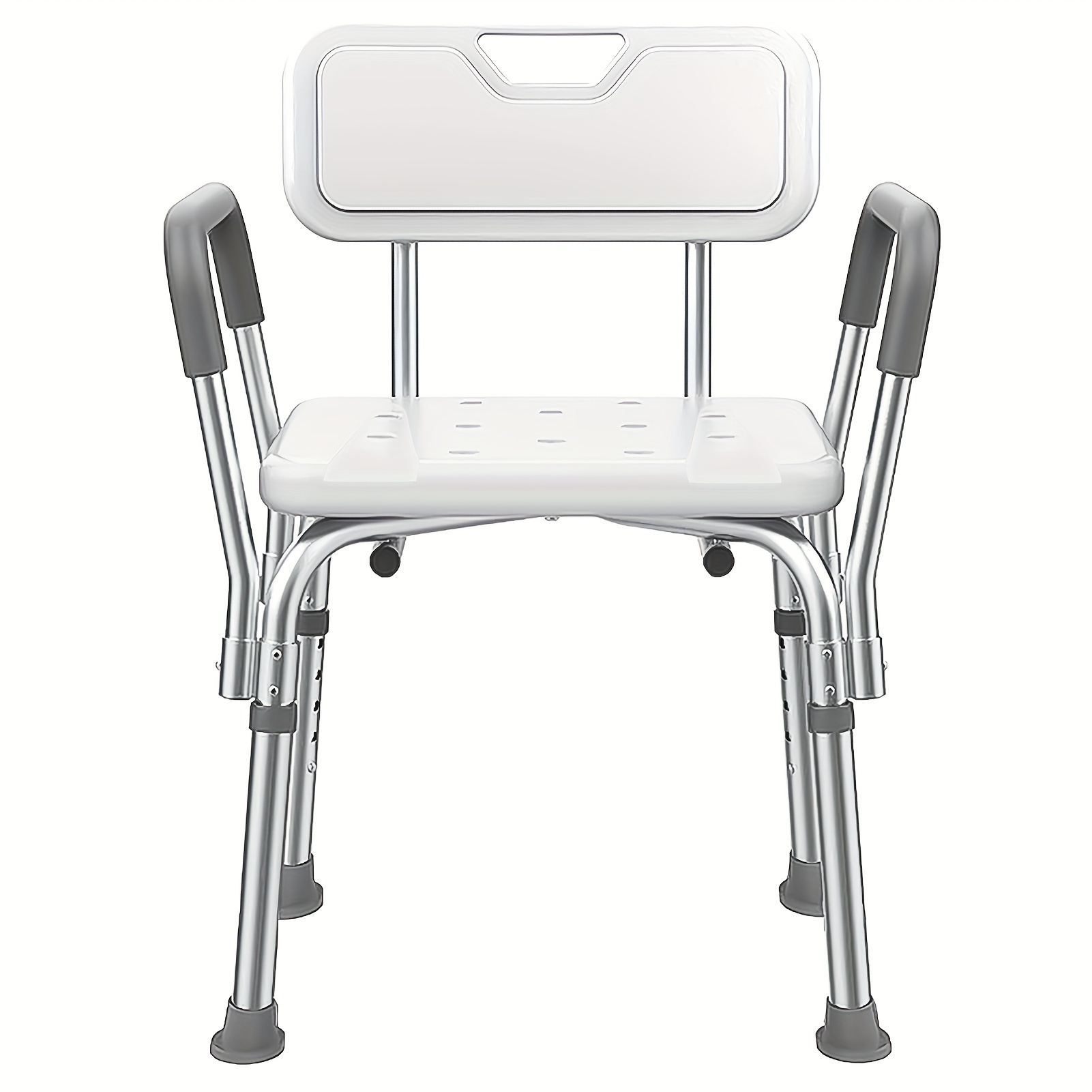 

Comfortable Shower Chair For Bathtub, Padded Armrests & Removable Back, Adjustable Legs, Supports Weight Up To 350 Lbs, Safe Bath Chair For Elderly & Disabled, Non-slip Shower Seat