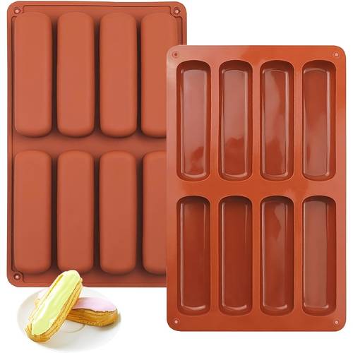 2pcs non stick silicone baking molds with 8 cavities food grade for chocolate bars bread muffins soap making silicone mould for resin silicone mould for food cookie mold cookie cookie cutter pastry pick candy