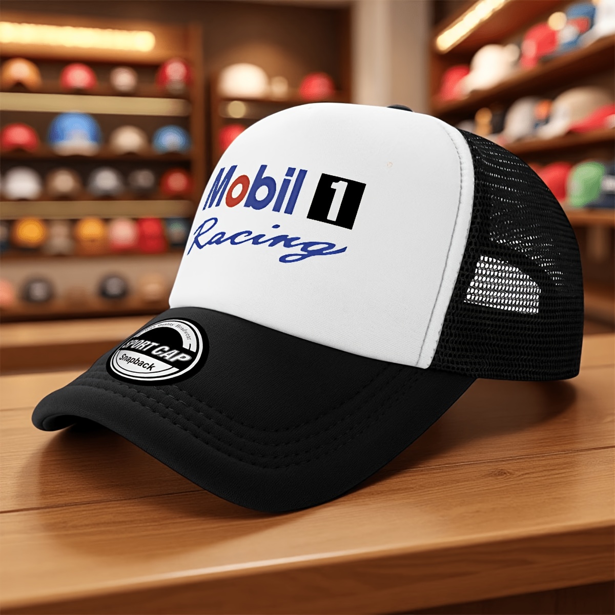 TEMU Men's And Women's Fashion Baseball . Racing - Lightweight Breathable Baseball /trucker , Mesh , Suitable For Golf, Fishing, Driving - For Racing