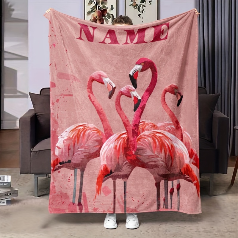 

Personalized Flamingo Throw Blanket - Soft, Cozy Fleece For Couch & Bed, Comfort, Perfect Gift Idea Flamingo Pillow Covers Flamingo Pillow Covers Outdoor