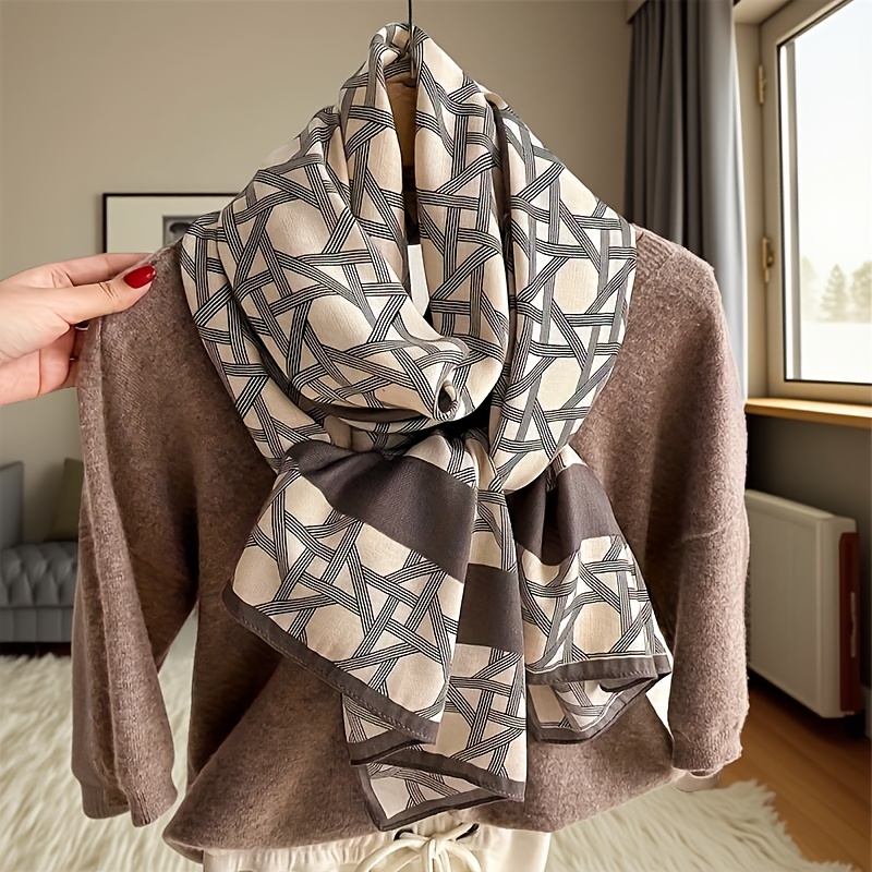 TEMU Fashion Scarf, Elegant Shawl, Headscarf, Neck Scarf