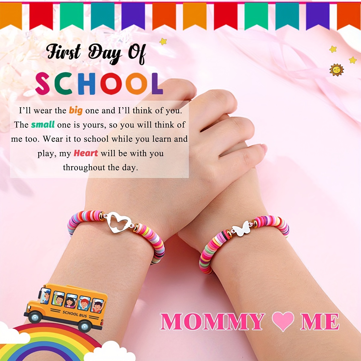 2pcs mother daughter bracelet first gift heart Temu Canada