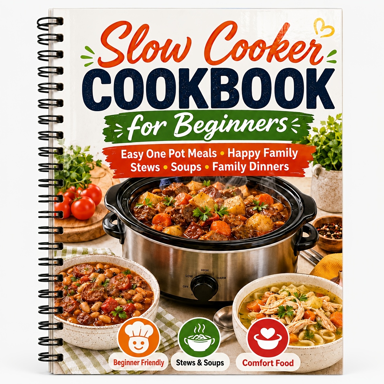 TEMU Slow Cooker Cookbook For Beginners, Easy 1 Pot Meals With Hearty Stews, Soups, Family Dinner Recipes & Comfort Food Favorites