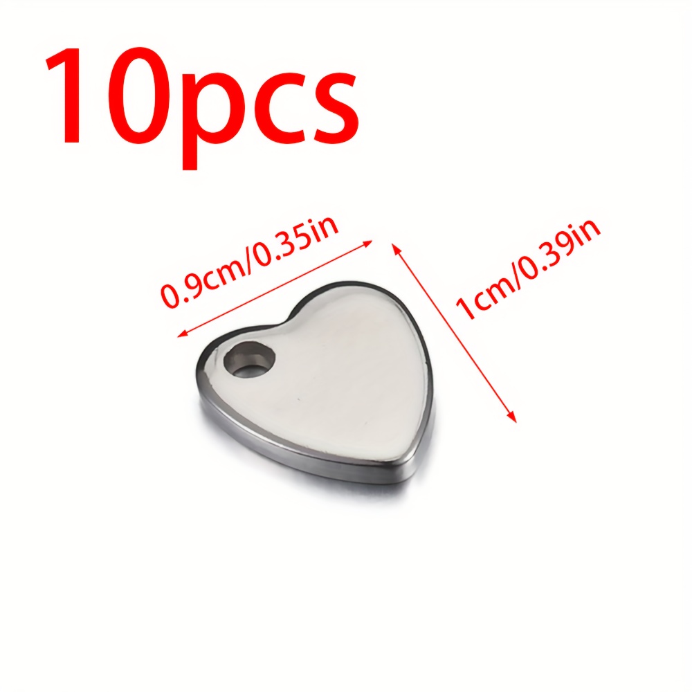 10pcs Stainless Charms Small Pendants Extension Chain Tassel Necklace Bracelet Jewelry Making Supplies
