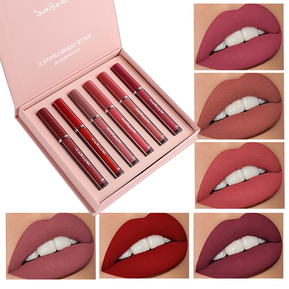 Handaiyan Mattes Lippenstift-Set, 6 Farben – Langanhaltend & Mattiert 💄
