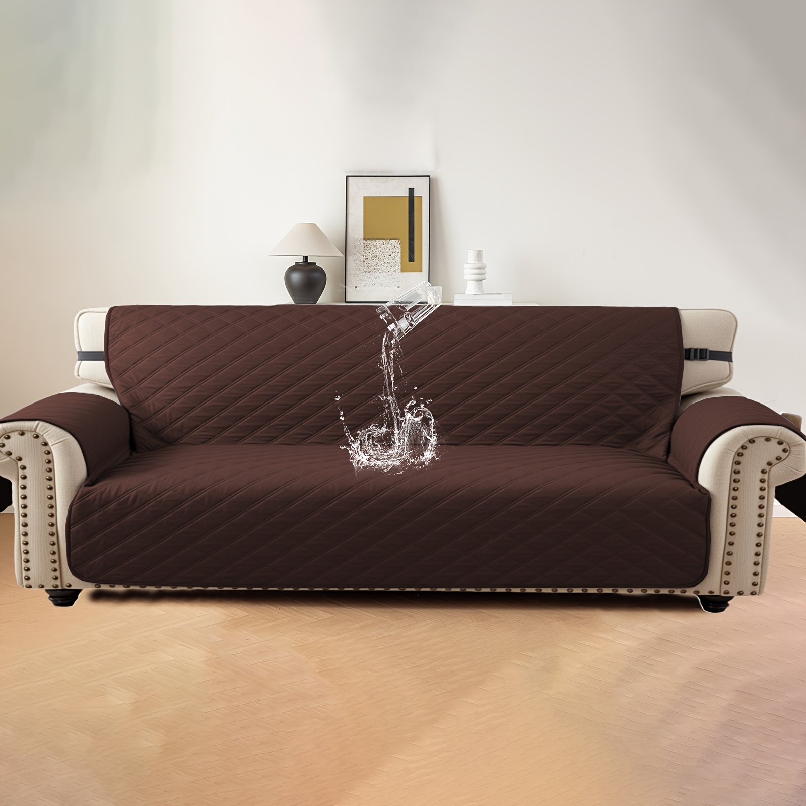 TEMU High Quality Non-slip Sofa Cover Suitable For Pets Dogs With Elastic Closure, -piece Washable Couch Protector Cover For 3/4 Seat Cushion, Modern