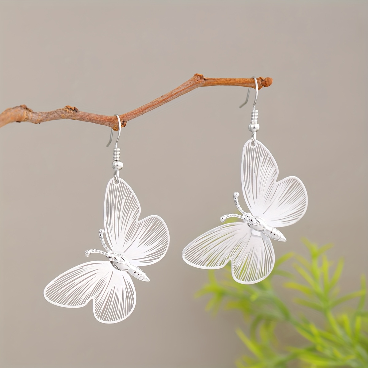 Hollow Double-Layer Butterfly Earrings for Women — Stylish Design