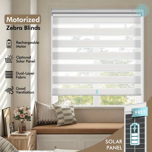 zebra blinds with remote control blinds double layer fabric cordless privacy protection suitable for home decoration in bedrooms and living rooms suitable room decor