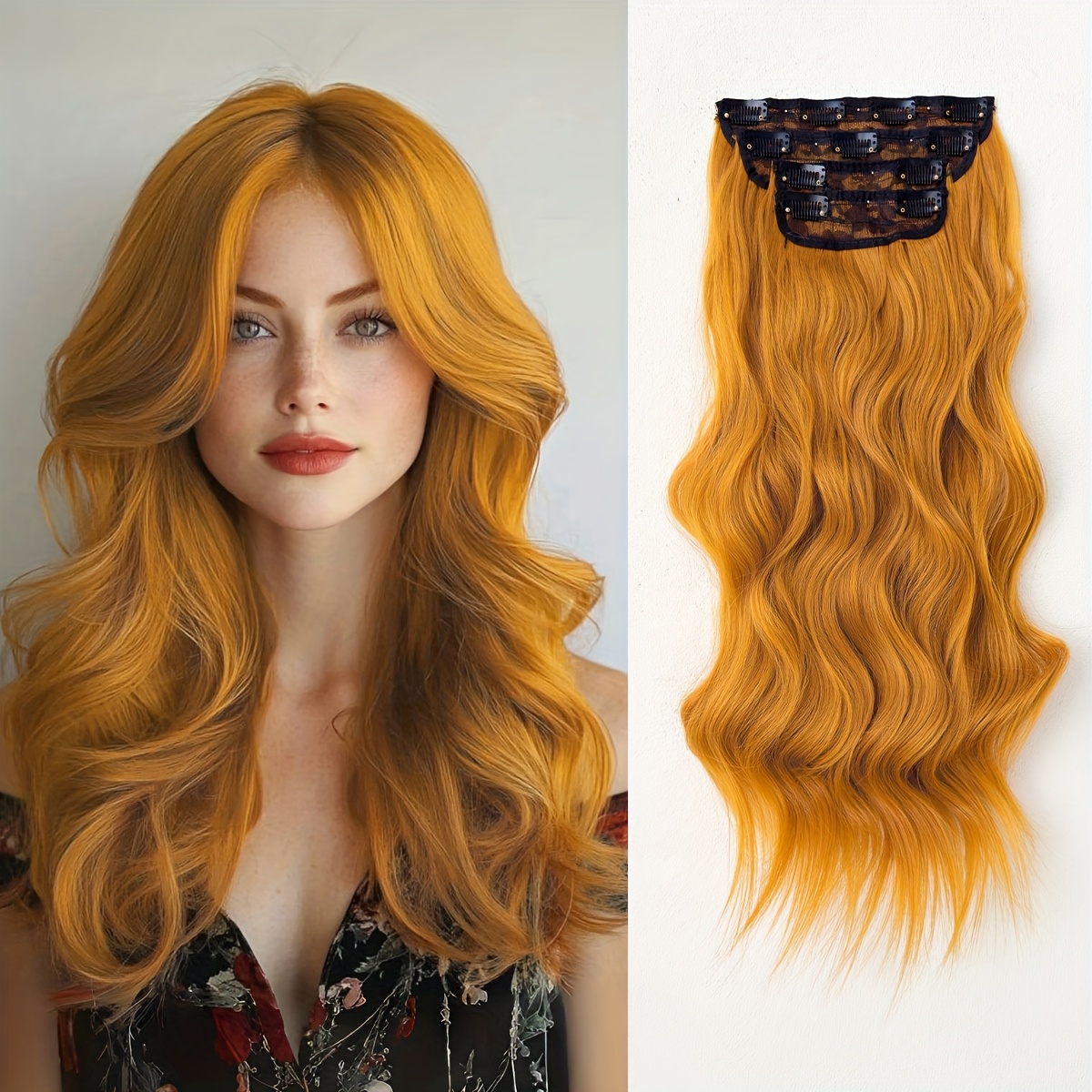   22 heat resistant synthetic hair patch ombre curly wave extensions for women multi ethnic friendly natural look   for daily use details 0
