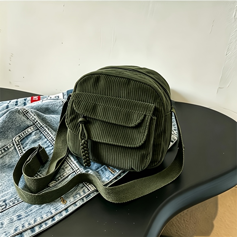 TEMU Borsa a tracolla da - Borsa a tracolla da donna Harajuku retr簷 in velluto a , borsa a spalla singola in stile giapponese casual, variazione di ,