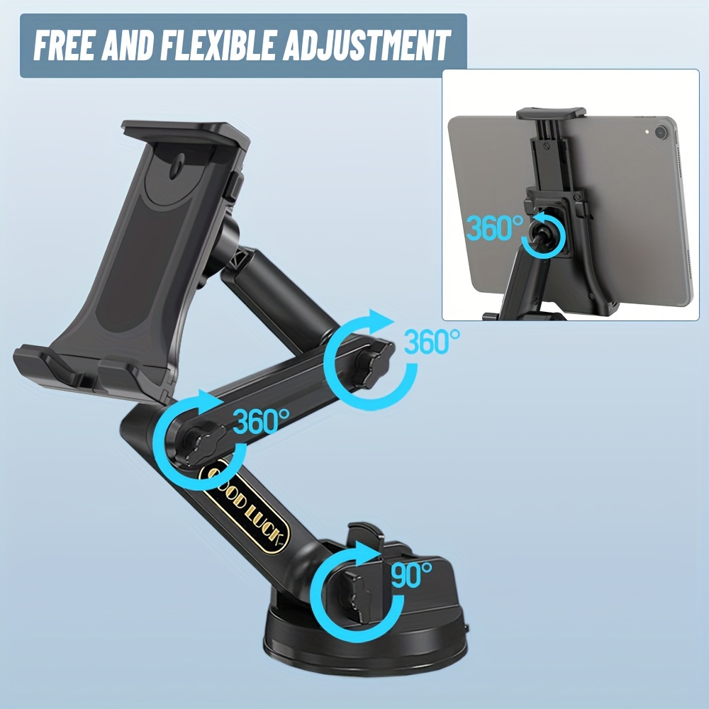 TEMU Heavy-duty Oversized Vehicle Phone Holder For Dashboards, Designed For Truck-mounted Tablets And Smartphones, Compatible With Most Tablets And