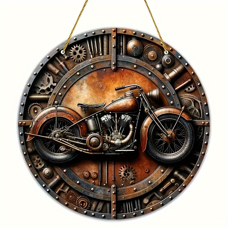 

1pc Rustic Motorcycle Art, 7.87inch/20cm Wooden , Mechanical Decor For Porch, , , , Bedroom, , , For