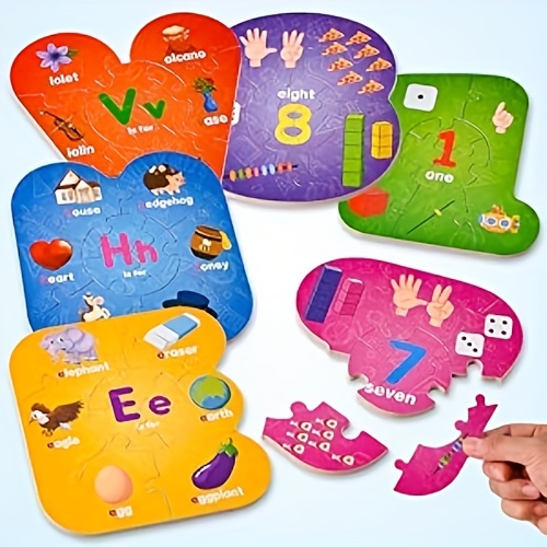 Number And Alphabet Puzzles For Kids Ages 3-5, ABC Learning For Toddlers Ages 3+, Preschool Activities Letter Puzzles Montessori Educational Toys Gifts For 4 5 6 7 8 Year Old Boys Girls