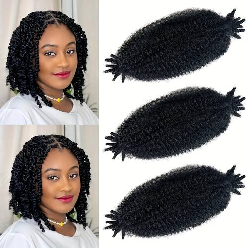3 packs twist braiding hair 8 inch pre separated springy afro twist hair twist crochet hair braids for distressed soft locs spring twist hair for women 8 inch pack of 3 1b