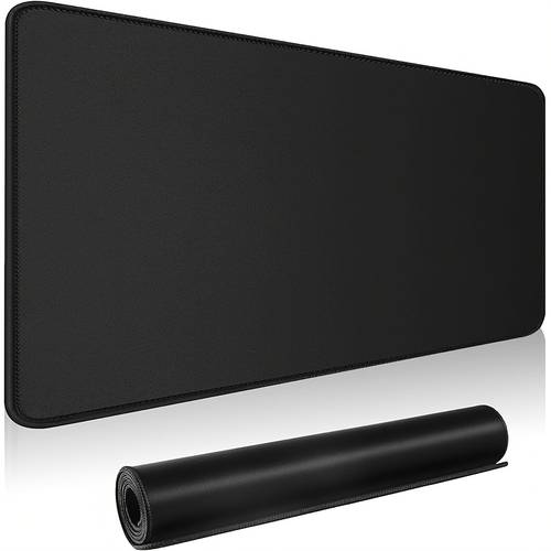 large gaming mouse pad premium micro woven and rubber material stitched edges anti slip base black keyboard mat ideal for gaming and office for pc laptop school home