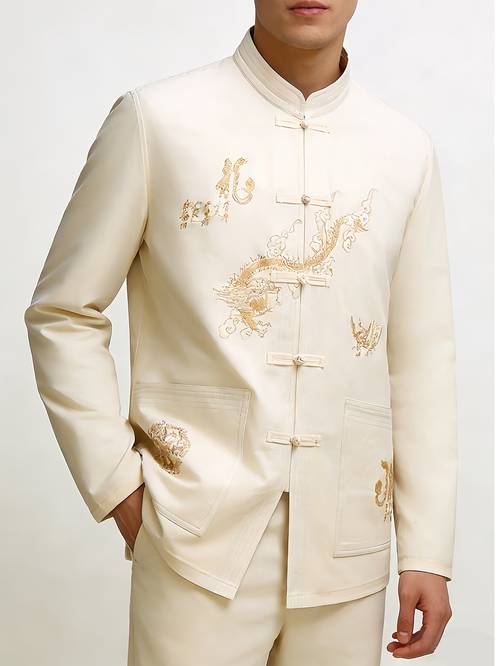 asian fit spring autumn new chinese casual collar button up shirt thin single layer outerwear mens chinese style long sleeve top new chinese style mens hanfu traditional chinese plus size embroidered mens clothing