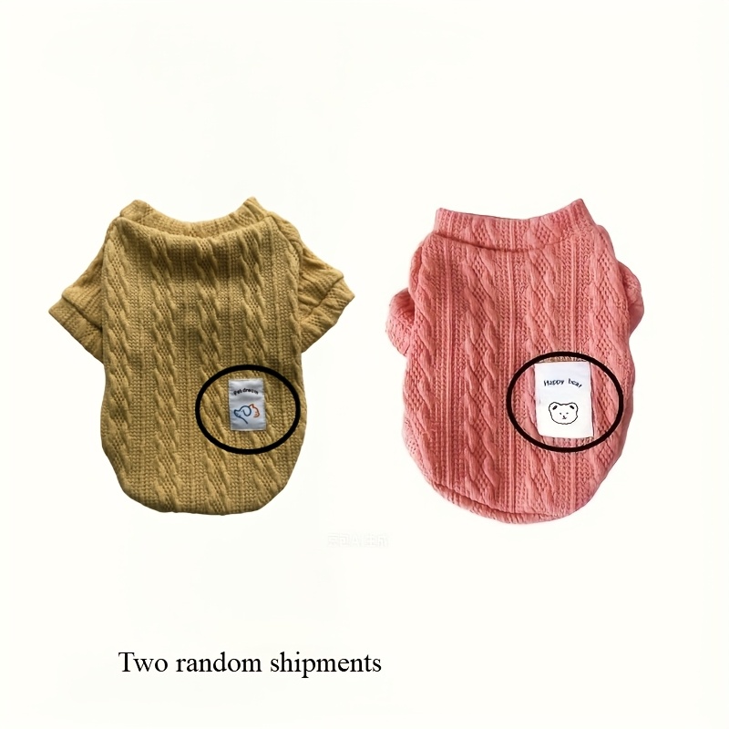 4pcs red     sweaters autumn winter clothes for cats and dogs ted dog sweater pet warm sweater pet clothes colors and patterns     Product details 0