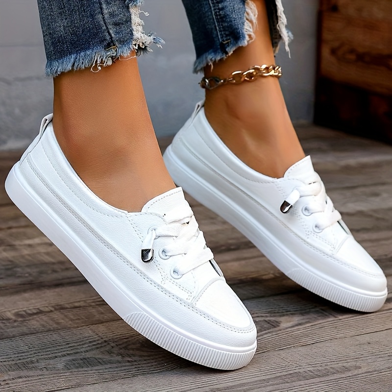 zapatillas blancas clásicas elegantes versátiles Temu El Salvador