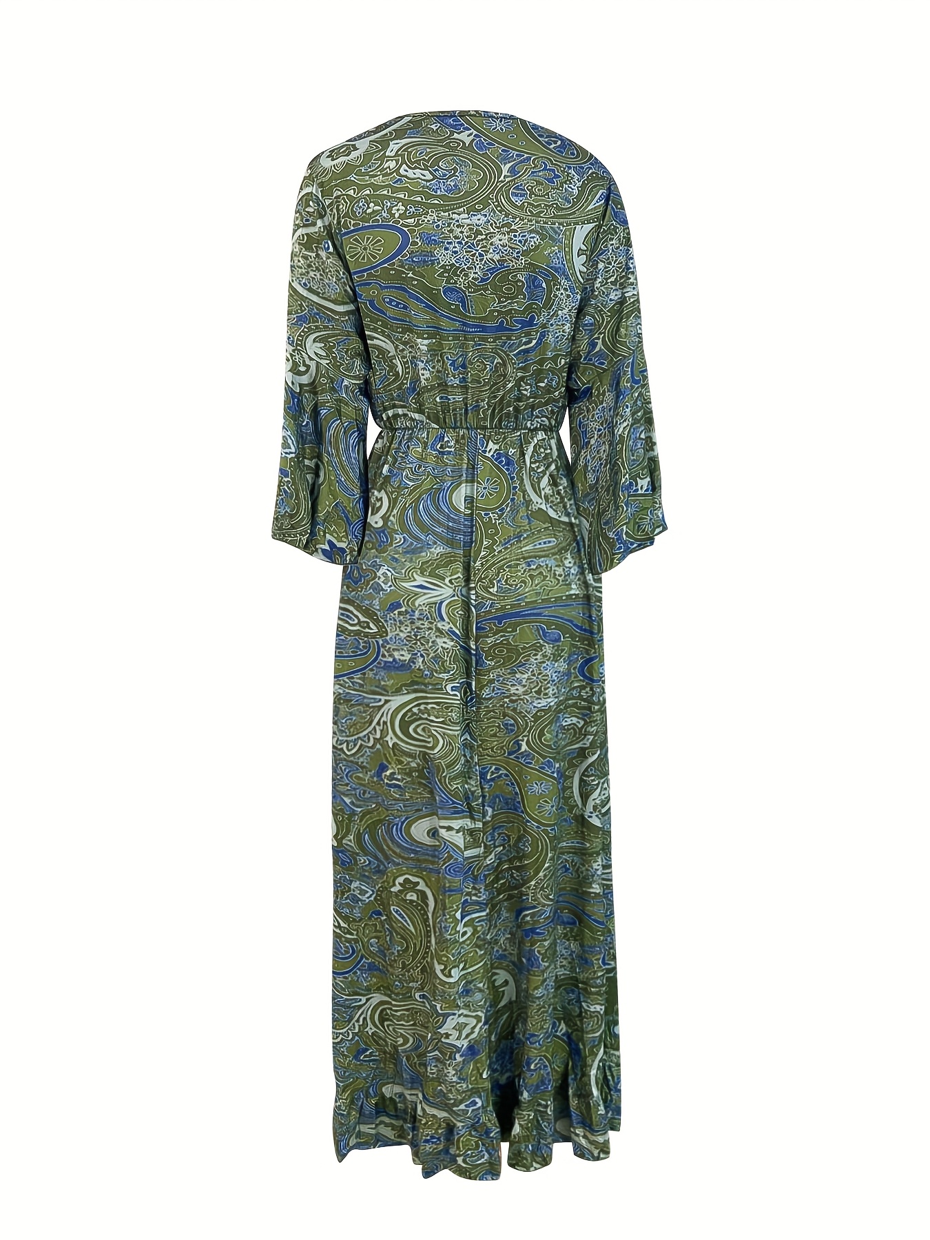 Robe Maxi Boho à Imprimé Floral – Boutons, Poches – Taille Régulière – Blue Banana – Neuf Avec étiquettes