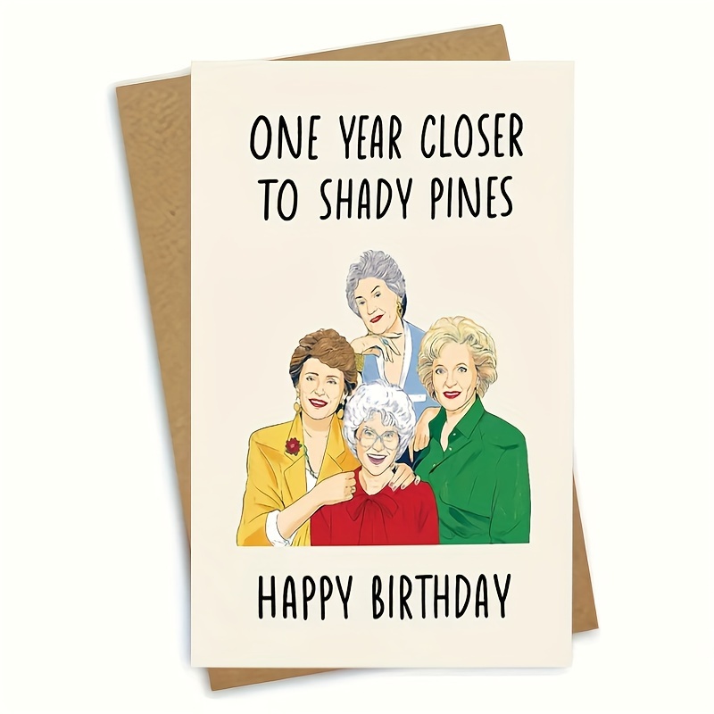 

1pc Interesting Birthday Card, A Card For Best Friends, Thank You For Being A Friend Golden Girls Inspired Betty Friendship Birthday Just Because Card, Eid Al-adha Mubarak